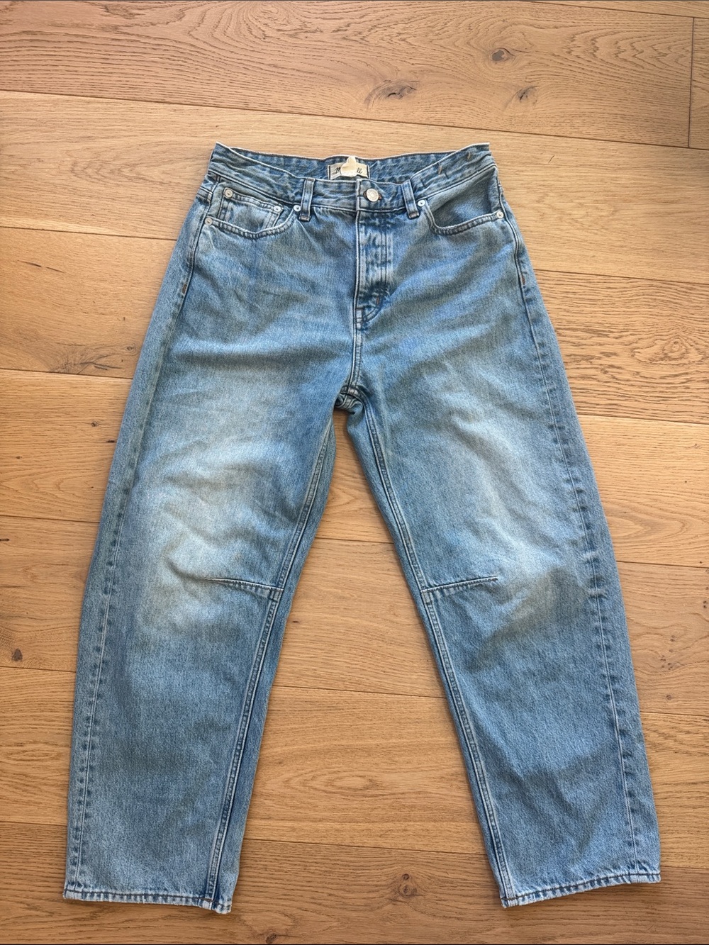Madewell darted barrel leg jeans
